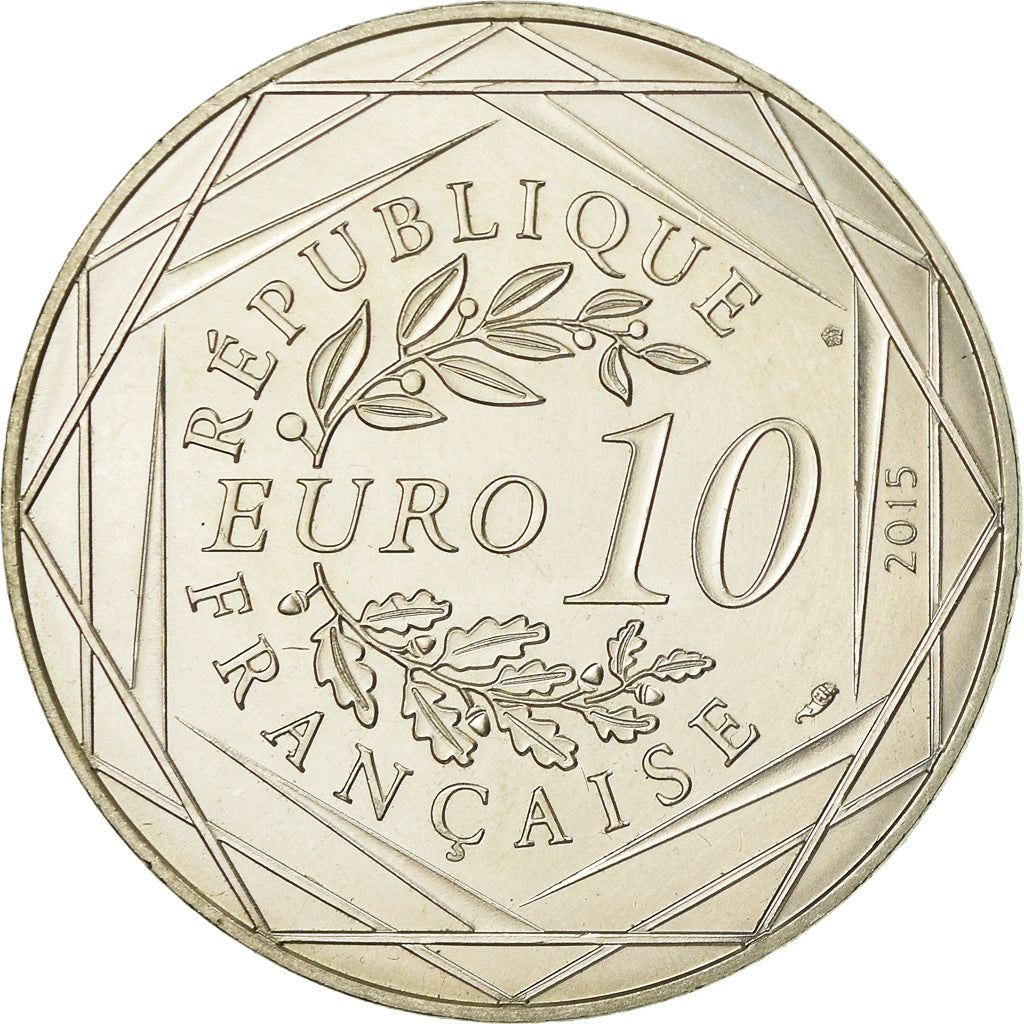 Francia, 10 Euro, Astérix - Fraternité - Chez les Belges, 2015, SPL-, Argento