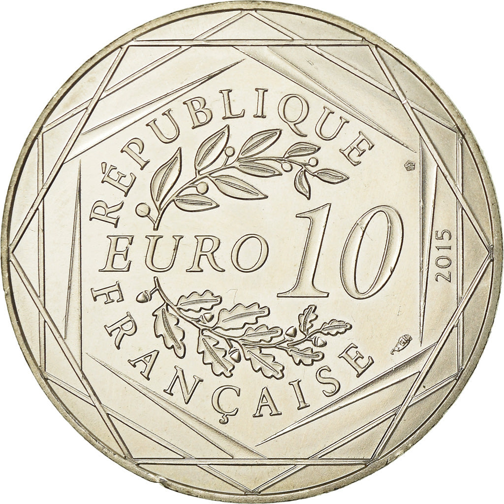 Francia, 10 Euro, Astérix - Fraternité - Jeux Olympiques, 2015, SPL-, Argento