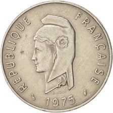 FRENCH AFARS & ISSAS, 100 Francs, 1975, Paris, AU(50-53), Copper-nickel, KM:19