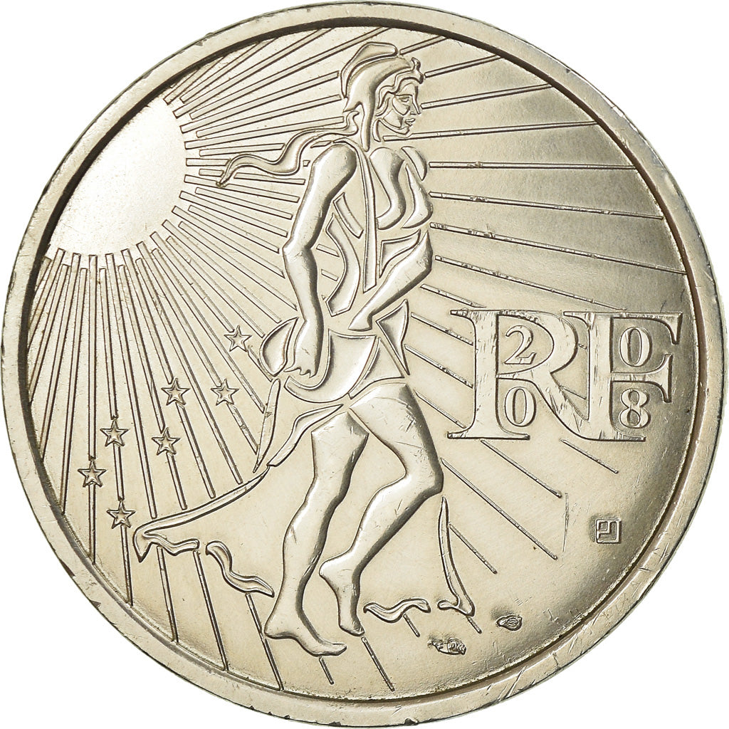 França, 15 Euro, 2008, AU(55-58), Prata, Gadoury:EU288, KM:1535