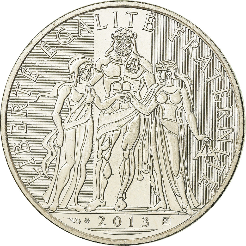 France, 10 Euro, 2013, AU(55-58), Silver, KM:2073