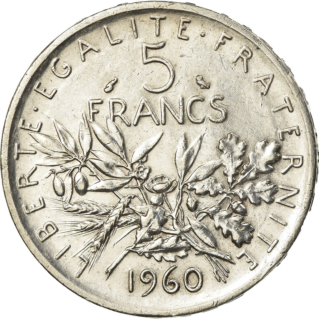 Monnaie, France, Semeuse, 5 Francs, 1960, SUP, Argent, Gadoury:770, KM:926