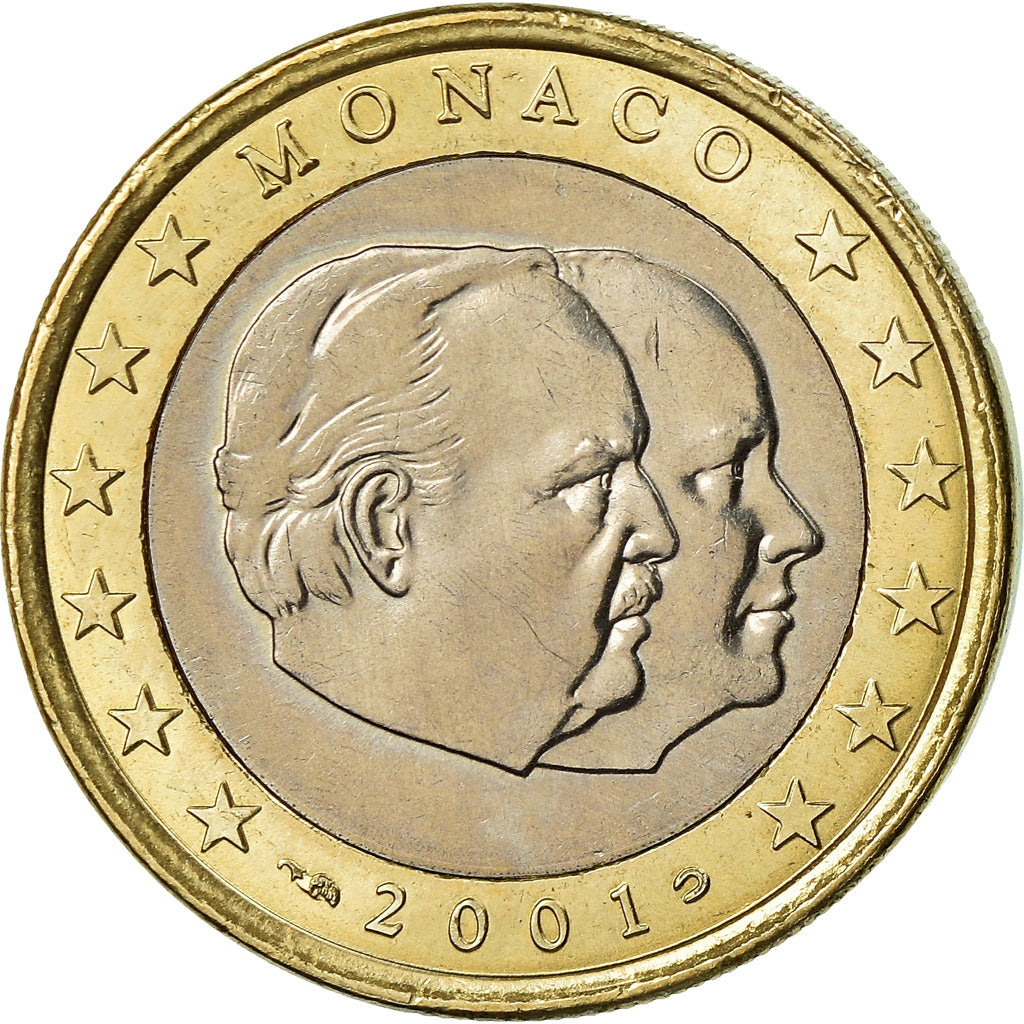 Monaco, Euro, 2001, AU(55-58), Bi-Metallic, Gadoury:MC178, KM:173