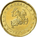 Monaco, 20 Euro Cent, 2003, AU(55-58), Brass, KM:171