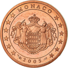 Monaco, 2 Euro Cent, 2005, BE, MS(65-70), Copper Plated Steel, KM:168