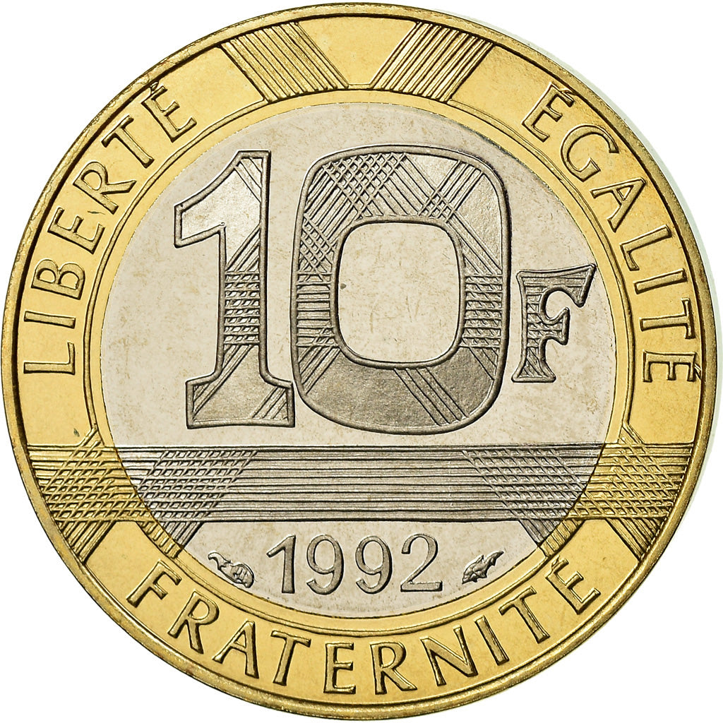 Munten, Frankrijk, Génie, 10 Francs, 1992, Paris, BE, FDC, Aluminum-Bronze