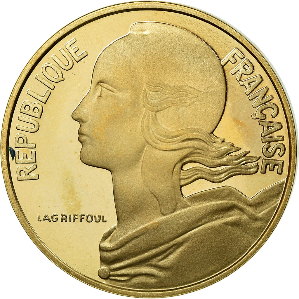 Munten, Frankrijk, Marianne, 10 Centimes, 1992, Paris, BE, FDC, Aluminum-Bronze
