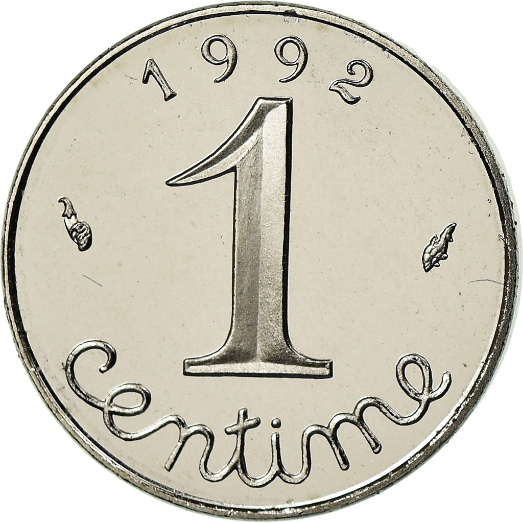 Coin, France, Épi, Centime, 1992, Paris, BE, MS(65-70), Stainless Steel