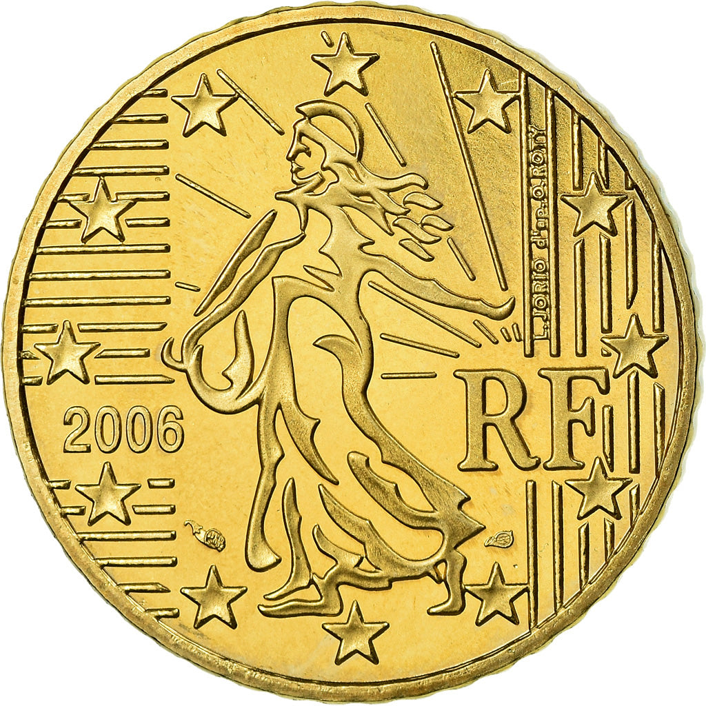 France, 50 Euro Cent, 2006, BE, MS(65-70), Brass, KM:1287