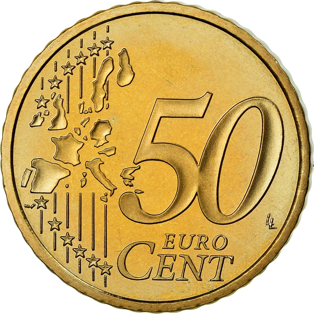 France, 50 Euro Cent, 1999, BE, MS(65-70), Brass, KM:1287