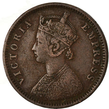 Moneta, INDIA - BRITANNICA, Victoria, 1/4 Anna, 1877, MB, Rame, KM:486