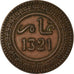 Coin, Morocco, 'Abd al-Aziz, 10 Mazunas, 1903, EF(40-45), Bronze, KM:17.1