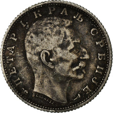 Coin, Serbia, Peter I, Dinar, 1915, EF(40-45), Silver, KM:25.1