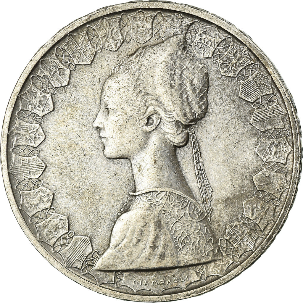 Coin, Italy, 500 Lire, 1961, Rome, EF(40-45), Silver, KM:98