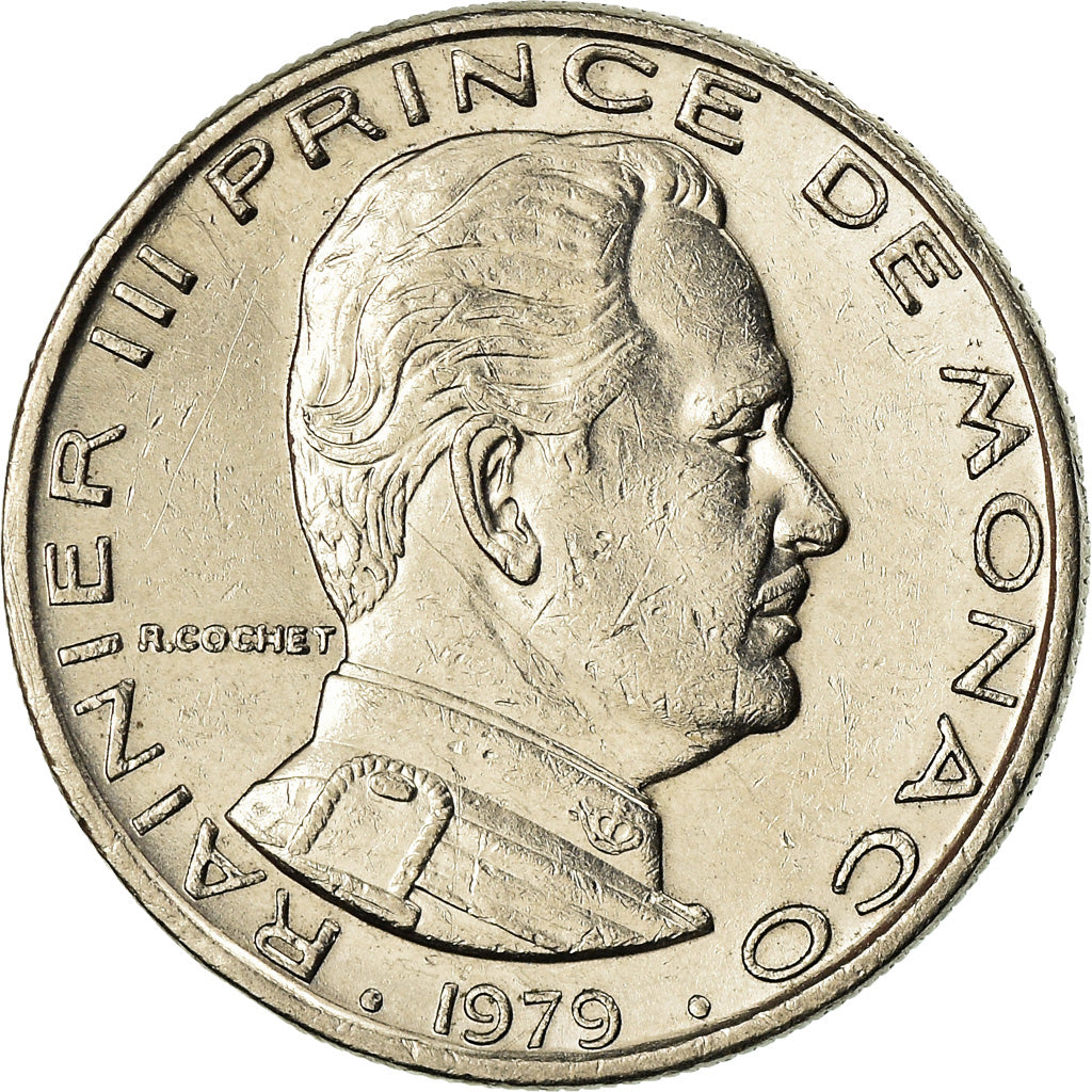 Coin, Monaco, Rainier III, Franc, 1979, EF(40-45), Nickel, KM:140