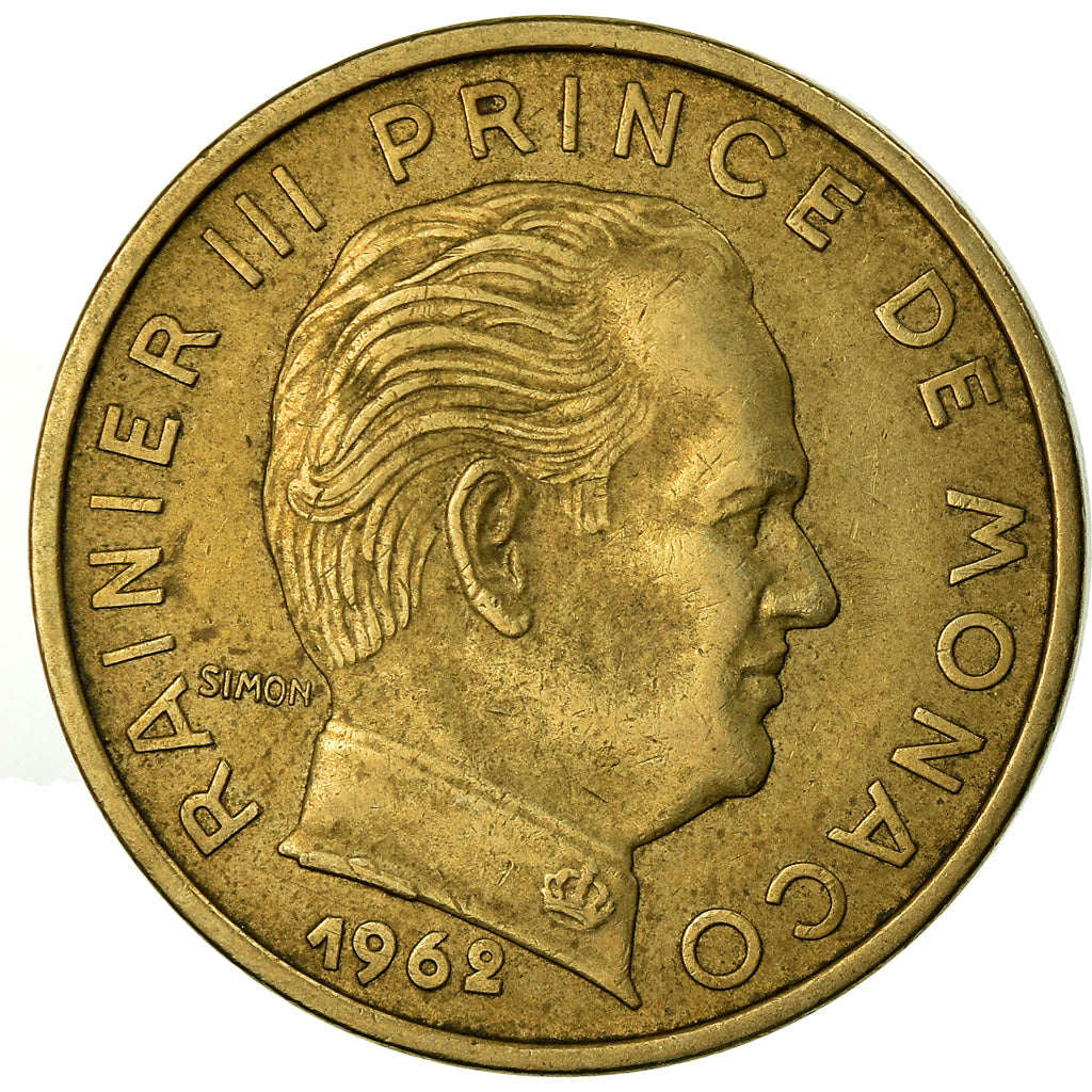 Coin, Monaco, Rainier III, 50 Centimes, 1962, EF(40-45), Aluminum-Bronze