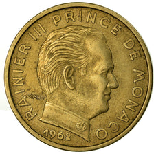 Coin, Monaco, Rainier III, 50 Centimes, 1962, EF(40-45), Aluminum-Bronze