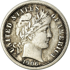 Coin, United States, Barber Dime, Dime, 1906, U.S. Mint, San Francisco