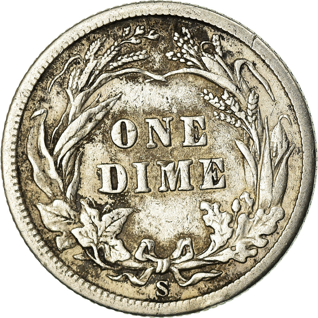 Coin, United States, Barber Dime, Dime, 1906, U.S. Mint, San Francisco