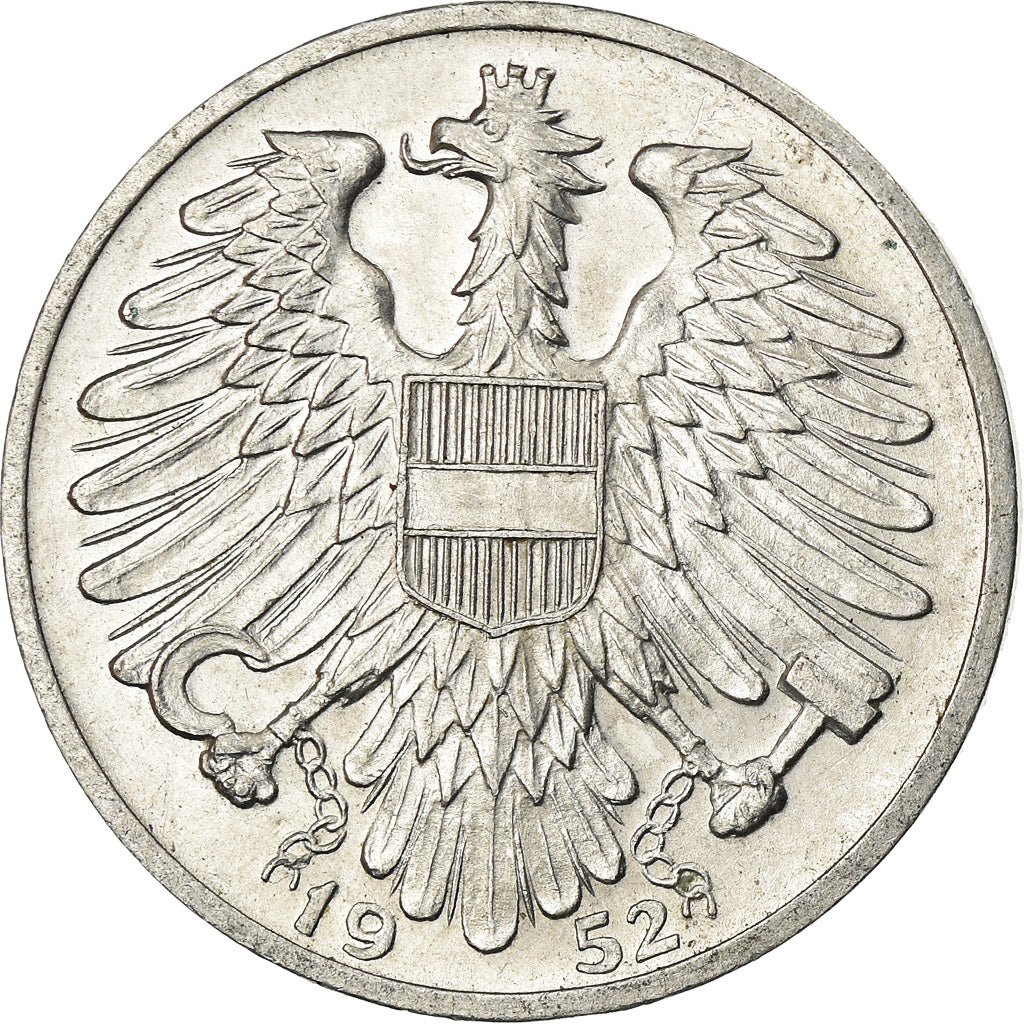 Coin, Austria, Schilling, 1952, AU(55-58), Aluminum, KM:2871