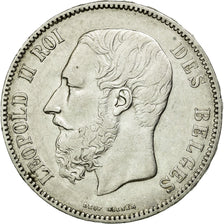 Coin, Belgium, Leopold II, 5 Francs, 5 Frank, 1870, AU(50-53), Silver, KM:24
