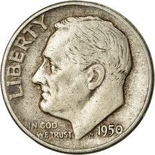 Monnaie, États-Unis, Roosevelt Dime, Dime, 1950, U.S. Mint, Philadelphie, TTB