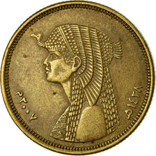 Coin, Egypt, 50 Piastres, 2007, EF(40-45), Brass plated steel, KM:942.2