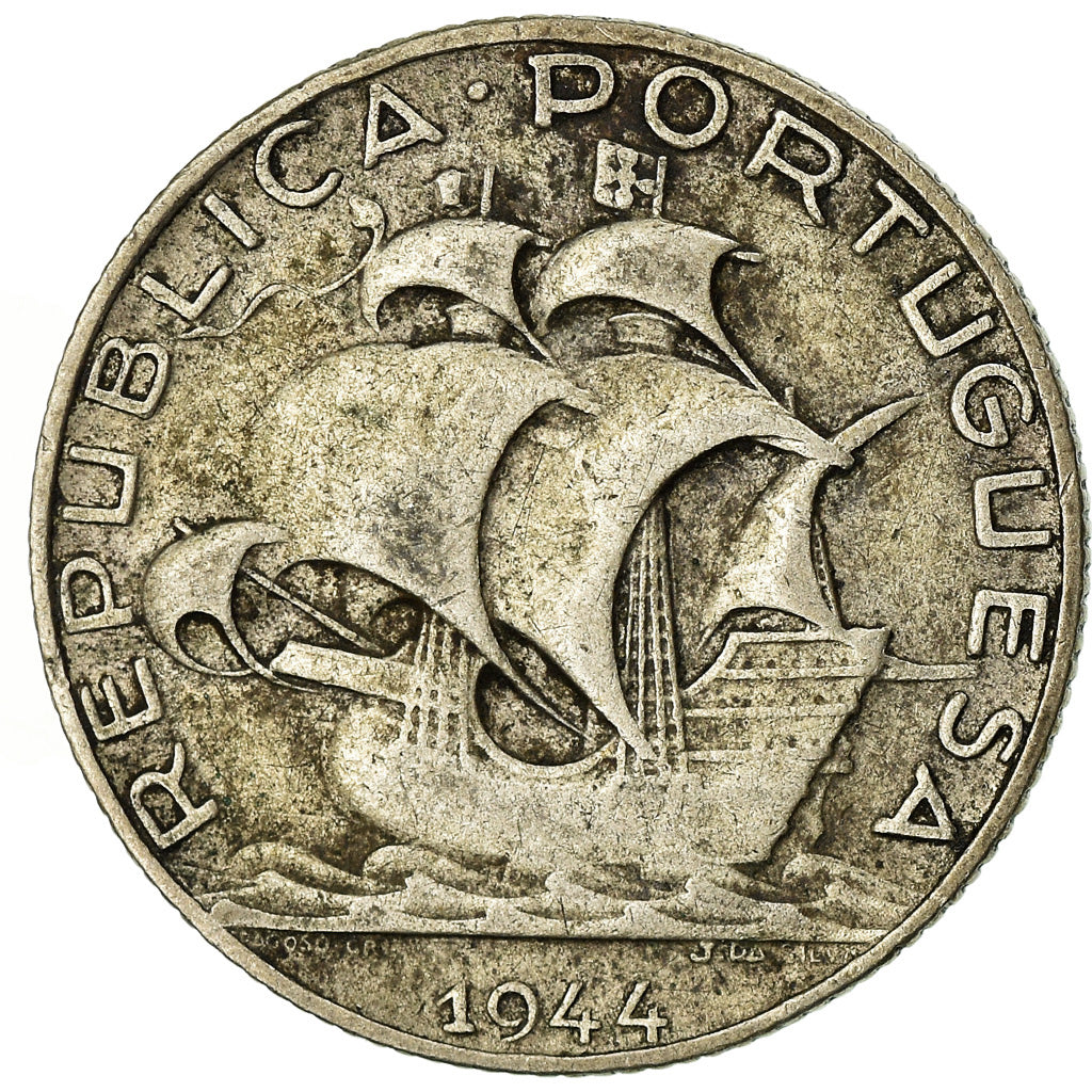 Coin, Portugal, 2-1/2 Escudos, 1944, VF(30-35), Silver, KM:580