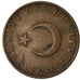 Coin, Turkey, 10 Kurus, 1969, EF(40-45), Bronze, KM:891.2