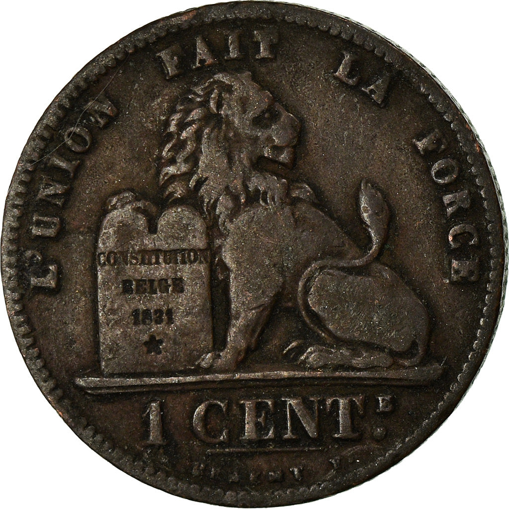 Coin, Belgium, Leopold II, Centime, 1874, VF(30-35), Copper, KM:33.1