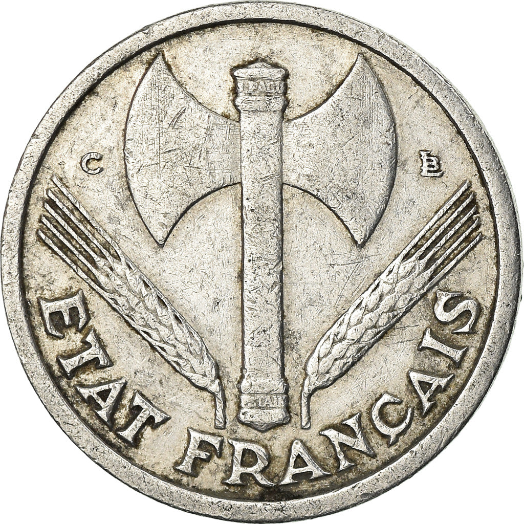 Moneda, Francia, Morlon, Franc, 1944, Castelsarrasin, MBC, Aluminio, KM:885a.3