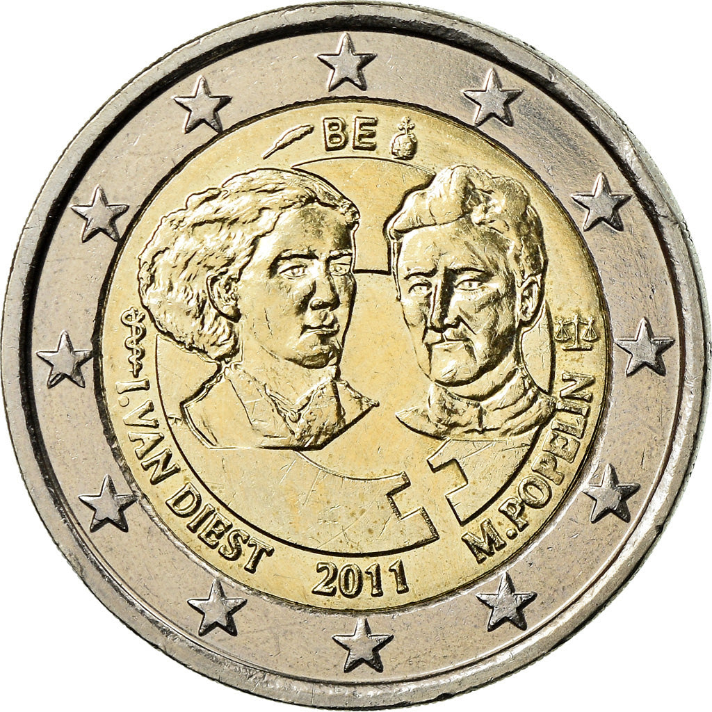 Belgium, 2 Euro, Women's Day, 2011, EF(40-45), Bi-Metallic, KM:308
