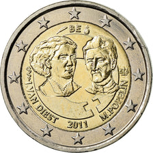 Belgium, 2 Euro, Women's Day, 2011, EF(40-45), Bi-Metallic, KM:308