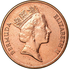 Coin, Bermuda, Elizabeth II, Cent, 1997, AU(55-58), Copper Plated Zinc, KM:44b