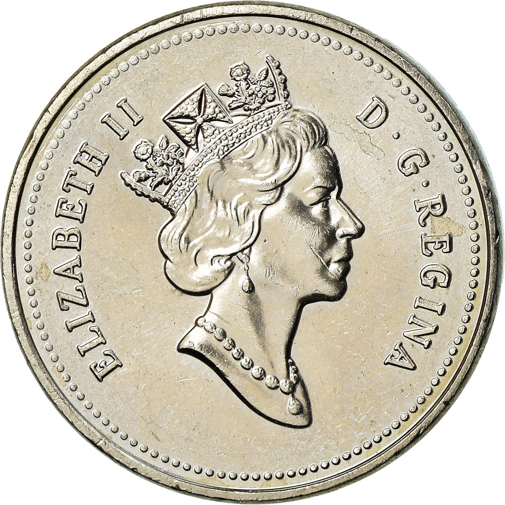 Coin, Canada, Elizabeth II, 5 Cents, 1992, Royal Canadian Mint, Ottawa