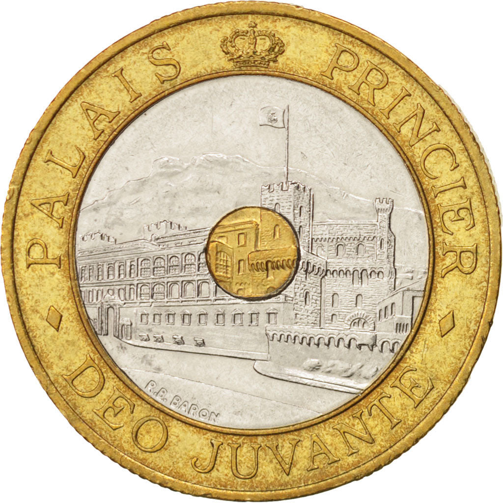 Monaco, Rainier III, 20 Francs, 1992, AU(50-53), Tri-Metallic, KM:165