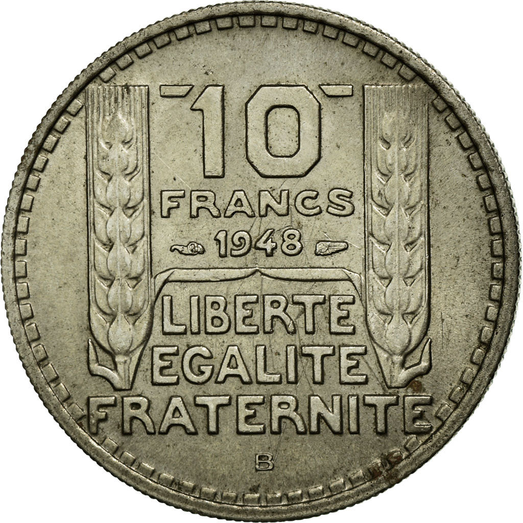 Coin, France, Turin, 10 Francs, 1948, Beaumont le Roger, AU(55-58)