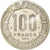 Moeda, República Centro-Africana, 100 Francs, 1975, ENSAIO, MS(65-70), Níquel