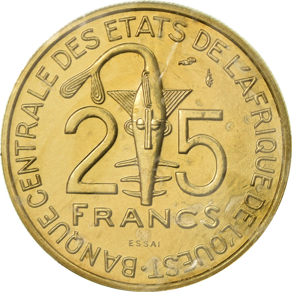 Coin, West African States, 25 Francs, 1980, ESSAI, MS(65-70), Aluminum-Bronze