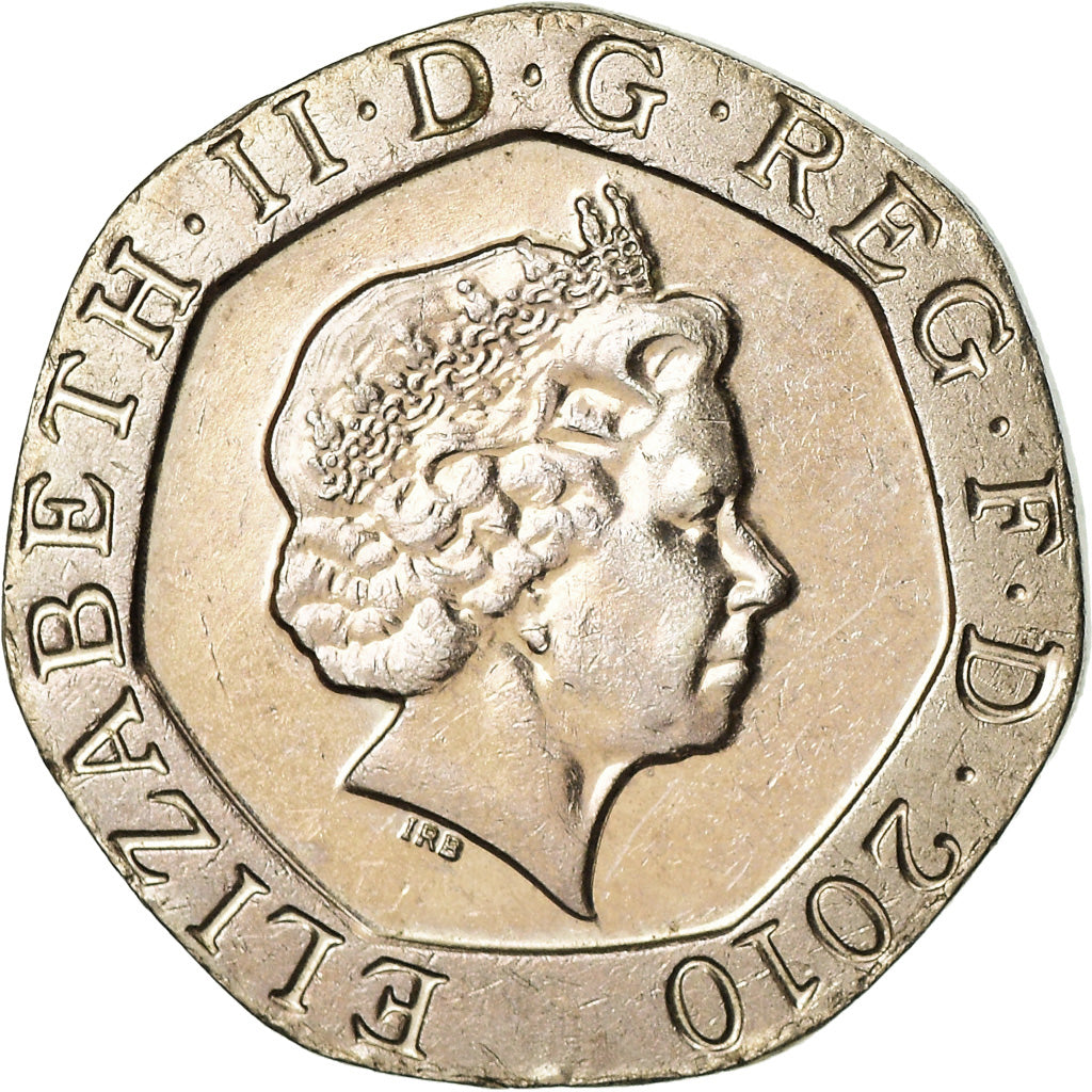 Coin, Great Britain, Elizabeth II, 20 Pence, 2010, EF(40-45), Copper-nickel