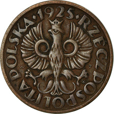 Moneta, Polonia, 2 Grosze, 1925, Warsaw, BB, Bronzo, KM:9a