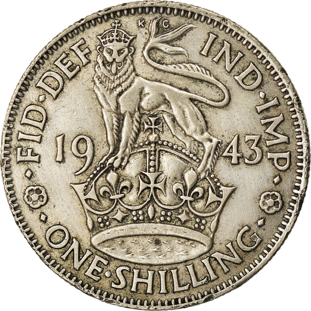 Münze, Großbritannien, George VI, Shilling, 1943, SS, Silber, KM:853