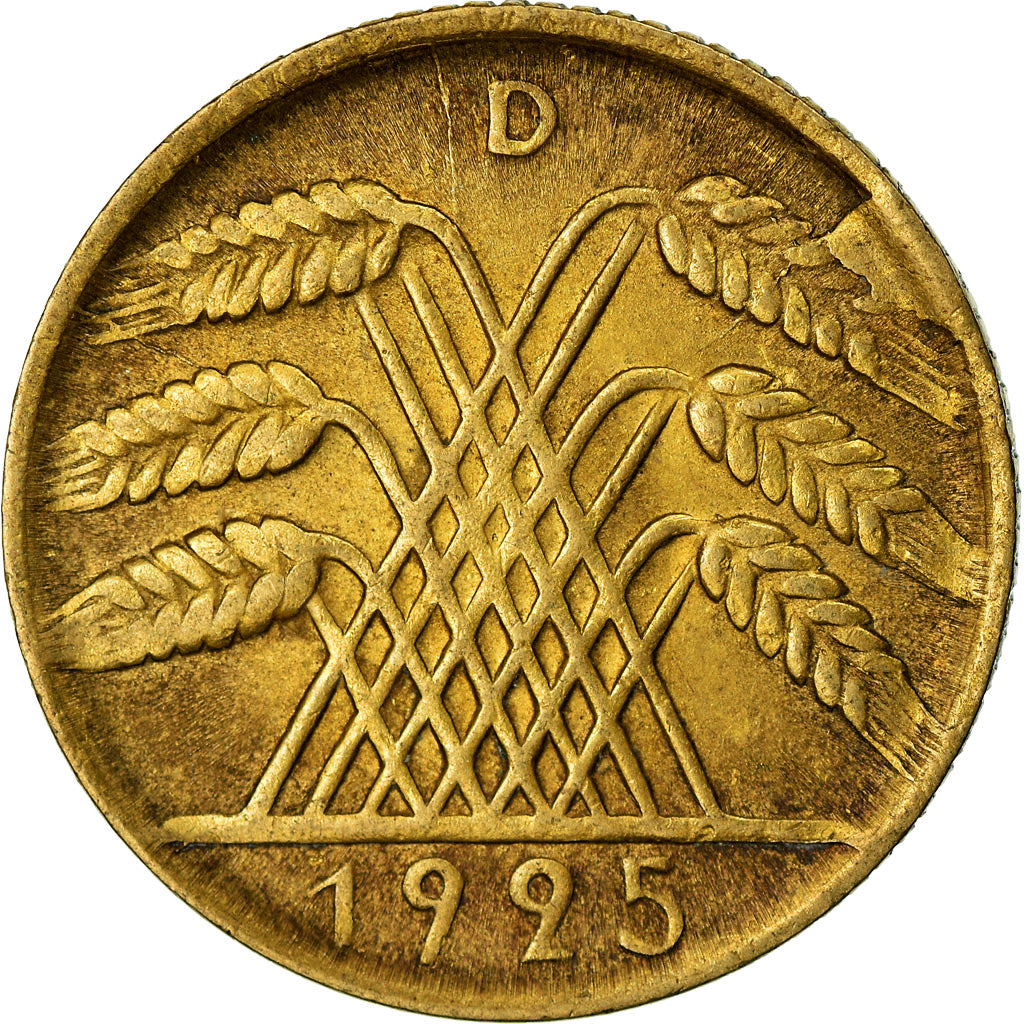 Moneta, GERMANIA, REPUBBLICA DI WEIMAR, 10 Reichspfennig, 1925, Munich, BB