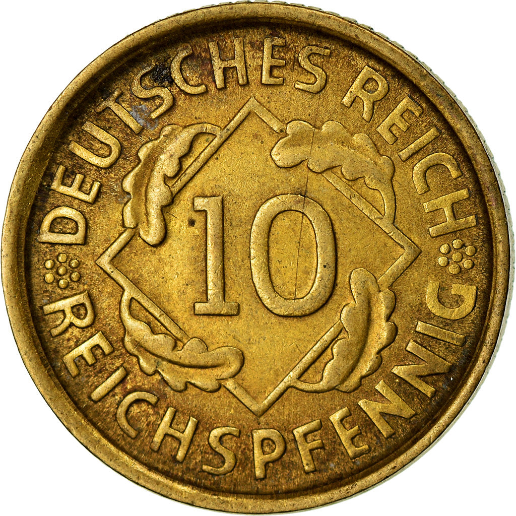 Moneta, GERMANIA, REPUBBLICA DI WEIMAR, 10 Reichspfennig, 1925, Munich, BB