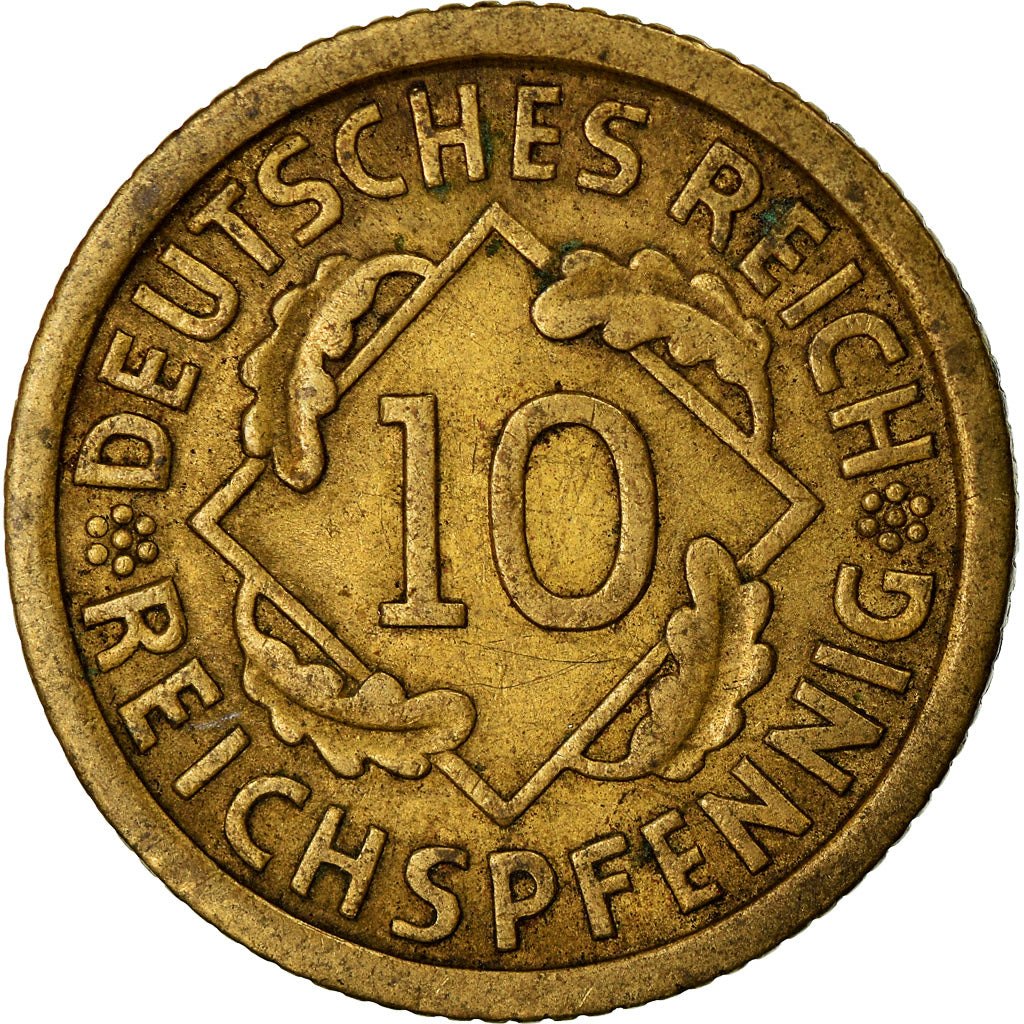 Moneta, NIEMCY, REP. WEIMARSKA, 10 Reichspfennig, 1936, Stuttgart, EF(40-45)