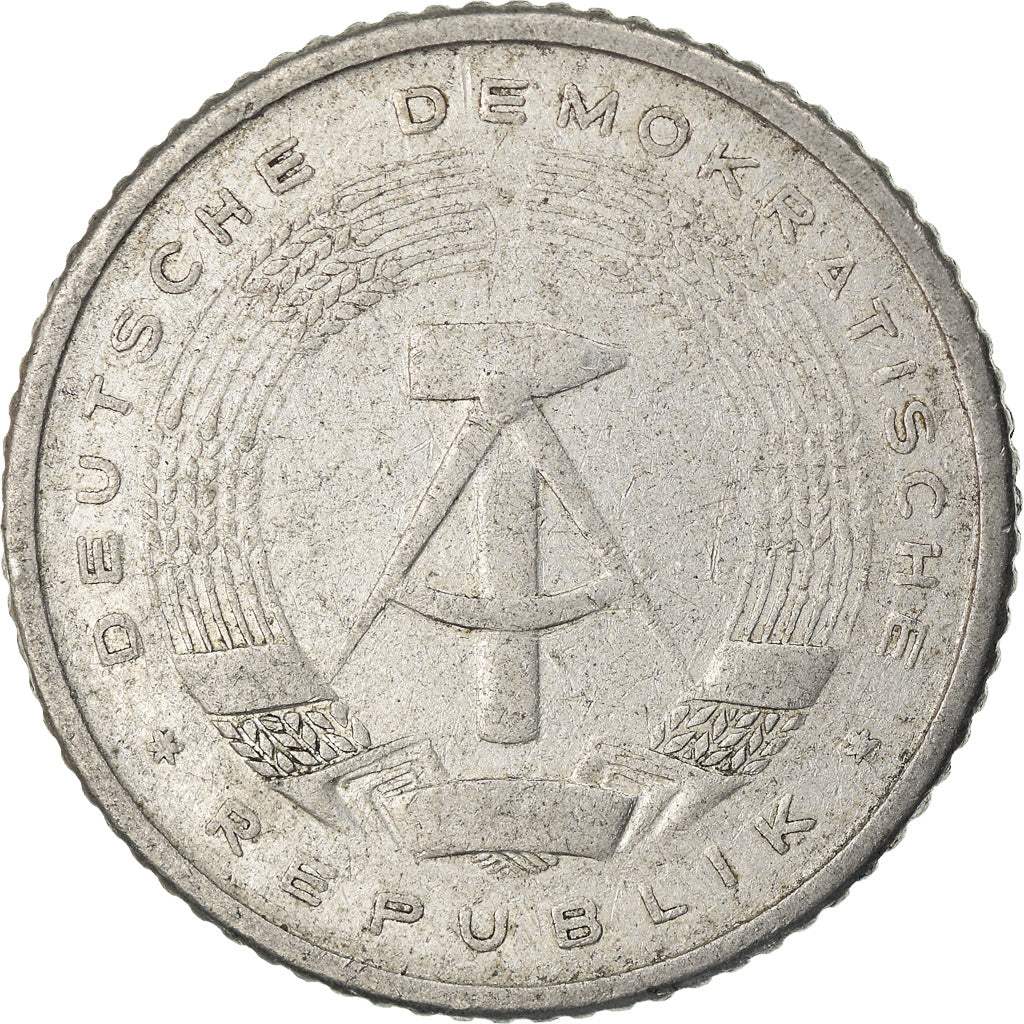 Coin, GERMAN-DEMOCRATIC REPUBLIC, 50 Pfennig, 1958, Berlin, VF(20-25), Aluminum