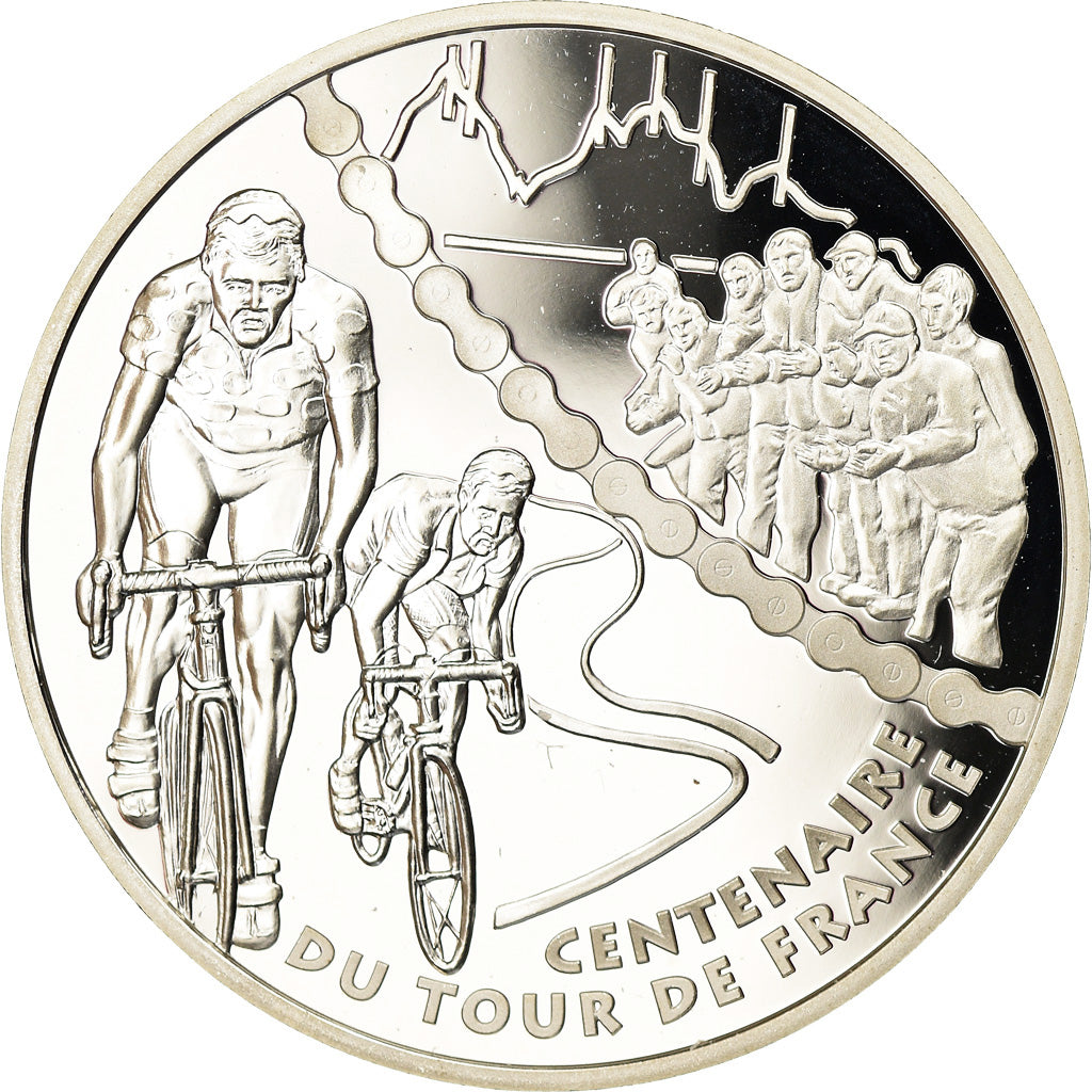 France, 1-1/2 Euro, Tour de France, 2003, BE, FDC, Argent, Gadoury:EU71, KM:1323