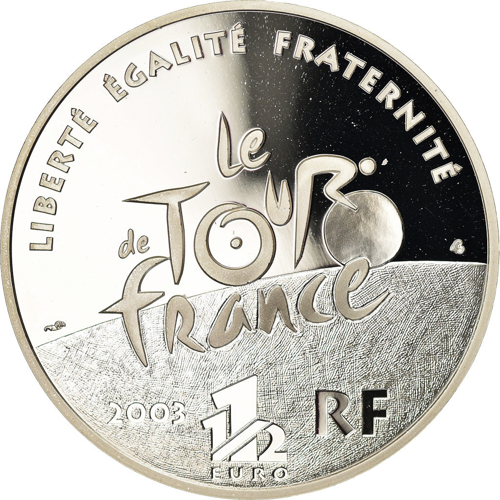 France, 1-1/2 Euro, Tour de France, 2003, BE, FDC, Argent, Gadoury:EU71, KM:1323