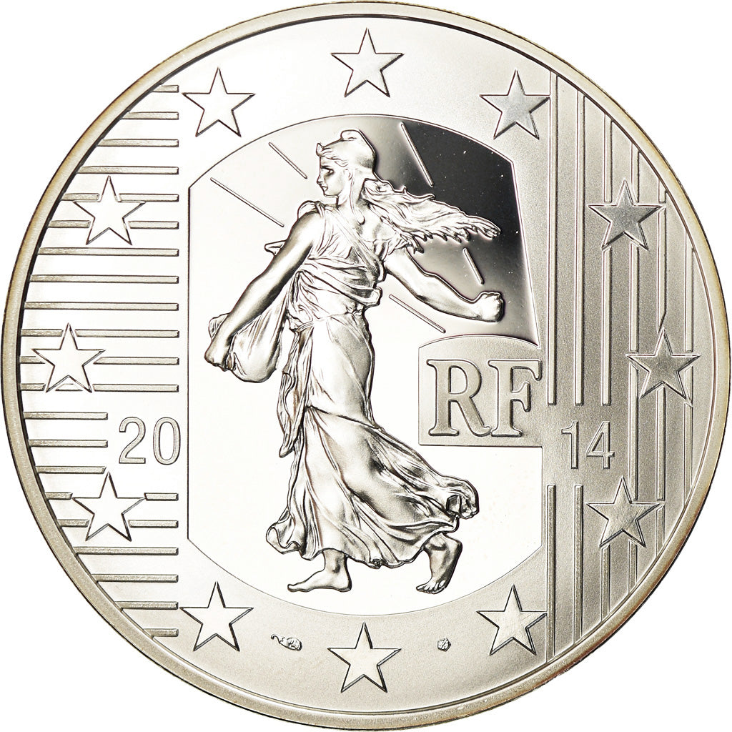 Francia, 10 Euro, Semeuse, 2014, BE, FDC, Argento, Gadoury:EU689