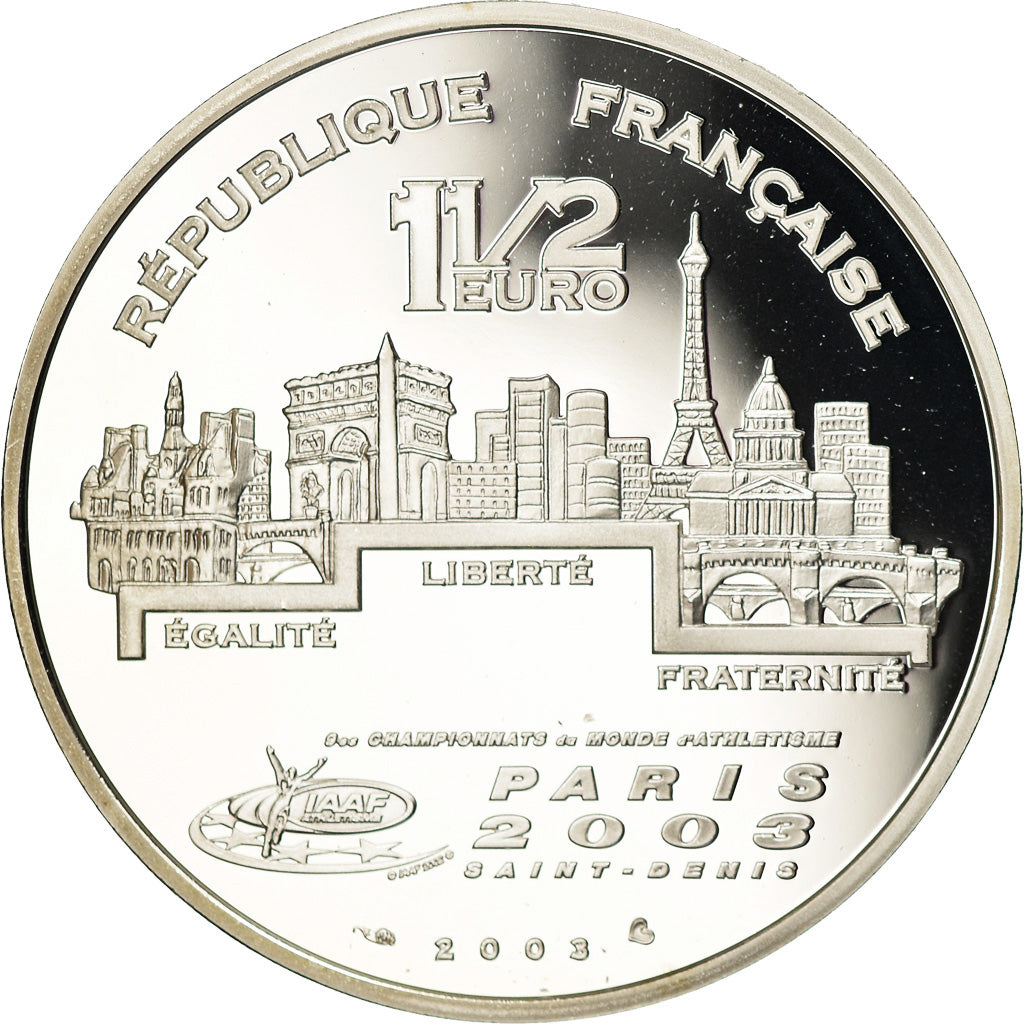 Monnaie, France, 1-1/2 Euro, 2003, Paris, BE, FDC, Argent, Gadoury:EU61, KM:1997